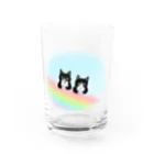 Ａｔｅｌｉｅｒ　Ｈｅｕｒｅｕｘの虹の橋のmonoクロちゃん達 Water Glass :front