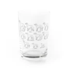 豆つぶのSighthound Friends(淡色推奨) Water Glass :front