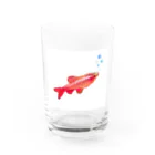 ぱすた ハンドメイド雑貨の赤いお魚 Water Glass :front