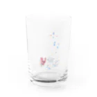 R&Mのリアル風ヨーキーちゃん。ロングコートにキュートなリボン～縦長～ Water Glass :front