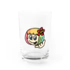 ハワイが大好きな女の子『HENOHENO MAPPY』のメインロゴ(ハワイを愛するあなたへ) Water Glass :front