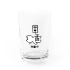 SKYのねこっぽ　充電中 Water Glass :front