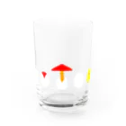 お白湯の脳内のタマゴタケとひよこ Water Glass :front