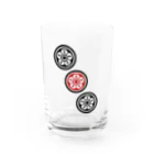 麻雀ロゴTシャツショップ 雀喰 -JUNK-の麻雀牌 3筒 サンピン Water Glass :front