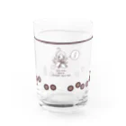 ジフクモンヤ電脳商店　SUZURI店のあほーくんタピオカミルクティー Water Glass :front