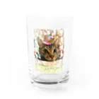 猫しゃちょうのキジトラのトラオくんinゆぽんた家 Water Glass :front