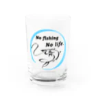 ねこねこうおのNO fishing No life. Water Glass :front