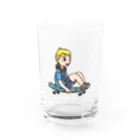 Sophie's storeのスケボー少年 Water Glass :front