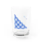 🏠やしおこうの秘密基地のWi-Fi青海波　ロゴ入り Water Glass :front