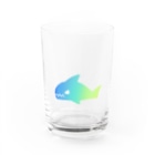 白井かえるのグラデーションサメ Water Glass :front