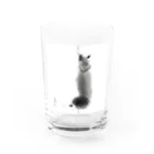 C Nのノルウェージャンフォレストキャット黒猫 Water Glass :front