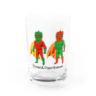 ムエックネのピーマン&パプリカマン Water Glass :front