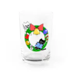 J's Mart 2ndのたまとクロとクリスマスリース Water Glass :front