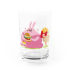 ぽっこりーず購買部のハンバーガーもぐもぐ Water Glass :front