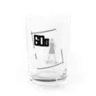 ねこ探知機の60年代レトロ☆Cute girl Water Glass :front