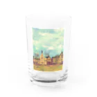 ふわりの絵画のような街（冬色） Water Glass :front