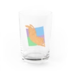0faceの10cat_square Water Glass :front