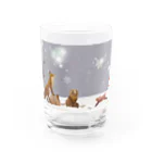 haruの空からの手紙（背景グレー） Water Glass :front