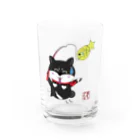 黒柴の梅吉でやんすの改・釣れてもぅたでやんす！ Water Glass :front