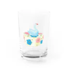 yosyos_SHOPのすてきな白鳥とケーキ Water Glass :front