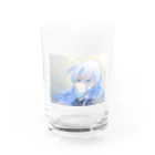 黒兎雪のみ空色 Water Glass :front