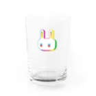 Sのレインボーうさぎ Water Glass :front