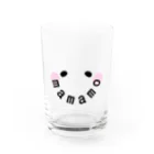 よつかいどうmamamoのmamamoロゴグラス（モノクロｂ） Water Glass :front