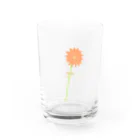 Miry身内用ショップのオレンジのガーベラ Water Glass :front