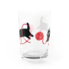 yuugatagataの黒ねこと毛糸玉 Water Glass :front