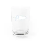 小鳥と映画館の明日は休みます (猫)白文字バージョン Water Glass :front