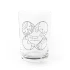 まんまるいやしどうぶつ🍀のまんまるいやしどうぶつ🍀 Water Glass :front