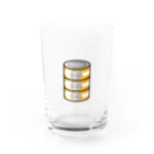 べるたもアイランド🌟の金のネコ缶（3個パック） Water Glass :front