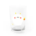 にこにこしろいるか市場 suzuri支店のうちゅうしろいるか Water Glass :front