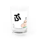 帽子屋のぷくざえもんの「ぷ」 Water Glass :front