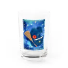 青猫の森の星の魔法使いグラス Water Glass :front