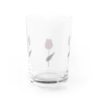 rilybiiのpink tulip Water Glass :front