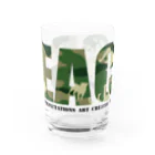 BEACSのBEACS　ロゴ1（パグ） Water Glass :front