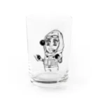 イラストキャンプの監視カメラ女子 Water Glass :front