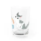 保護猫活動の支援のためのグッズ制作のサバしろ Water Glass :front