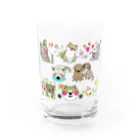 保護犬達の楽園オリジナルグッズの保護犬達の楽園メンバー集合2 Water Glass :front