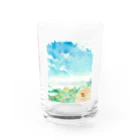 やもいも　（ヤモリ&イモリ）の日和田山 Water Glass :front