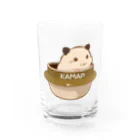 KAMAP ＆ Ricaの【KAMAP】釜タク乗りのキンクマくん グラス前面