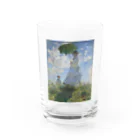 Dartroomの散歩、日傘をさす女　クロードモネ Water Glass :front