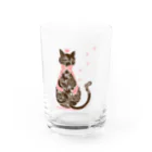 ＊　minanico　＊　Nagato Saori 's shopのラッキーキャット Water Glass :front