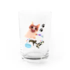 ♨️ホカホカおちゃ♨️のラブ・おキャットs Water Glass :front