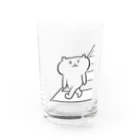 けちゃっぷごはんのお店の横断する猫さん Water Glass :front