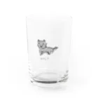 サメ子の隣の席のやつが描いたオオカミ Water Glass :front
