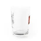 USENの【ちえくら】番組特製イラスト入りグラス グラス前面