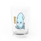 ぶらちゃんのお店の可愛いイカれたイカ【ぴえん】 Water Glass :front