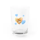 kauri tree の花と子猫(ハート) Water Glass :front